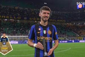 官方：苏契奇当选本轮意甲国米3-0帕尔马全场对决MVP
