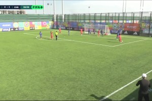 U15国足3-0中非！4号小将头球破门！